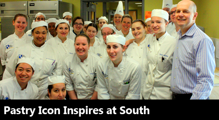 Chef Jacquy Pfeiffer and students 