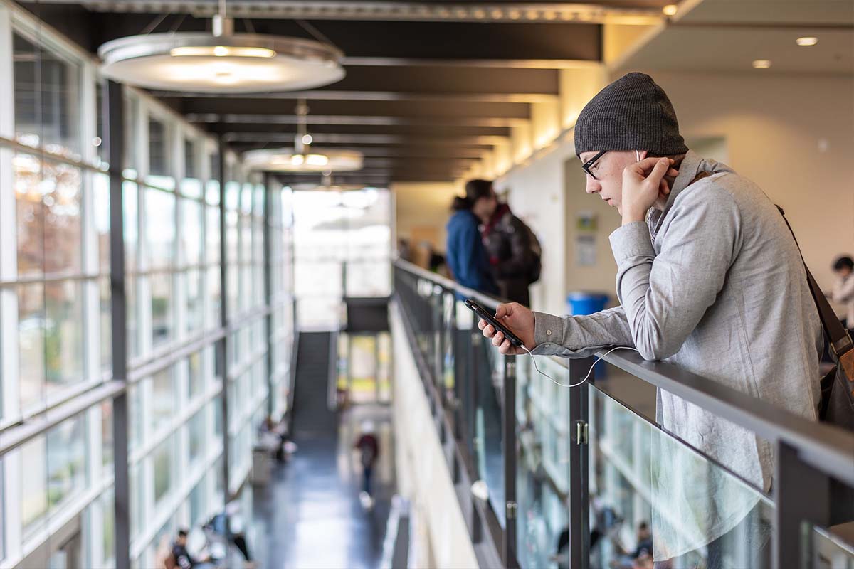 South student in hall