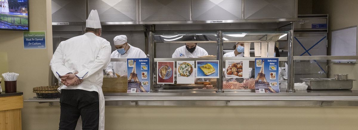 South Seattle Culinary students prep food