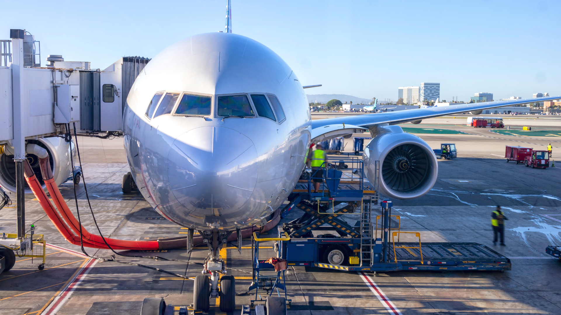 Airport tarmac scene