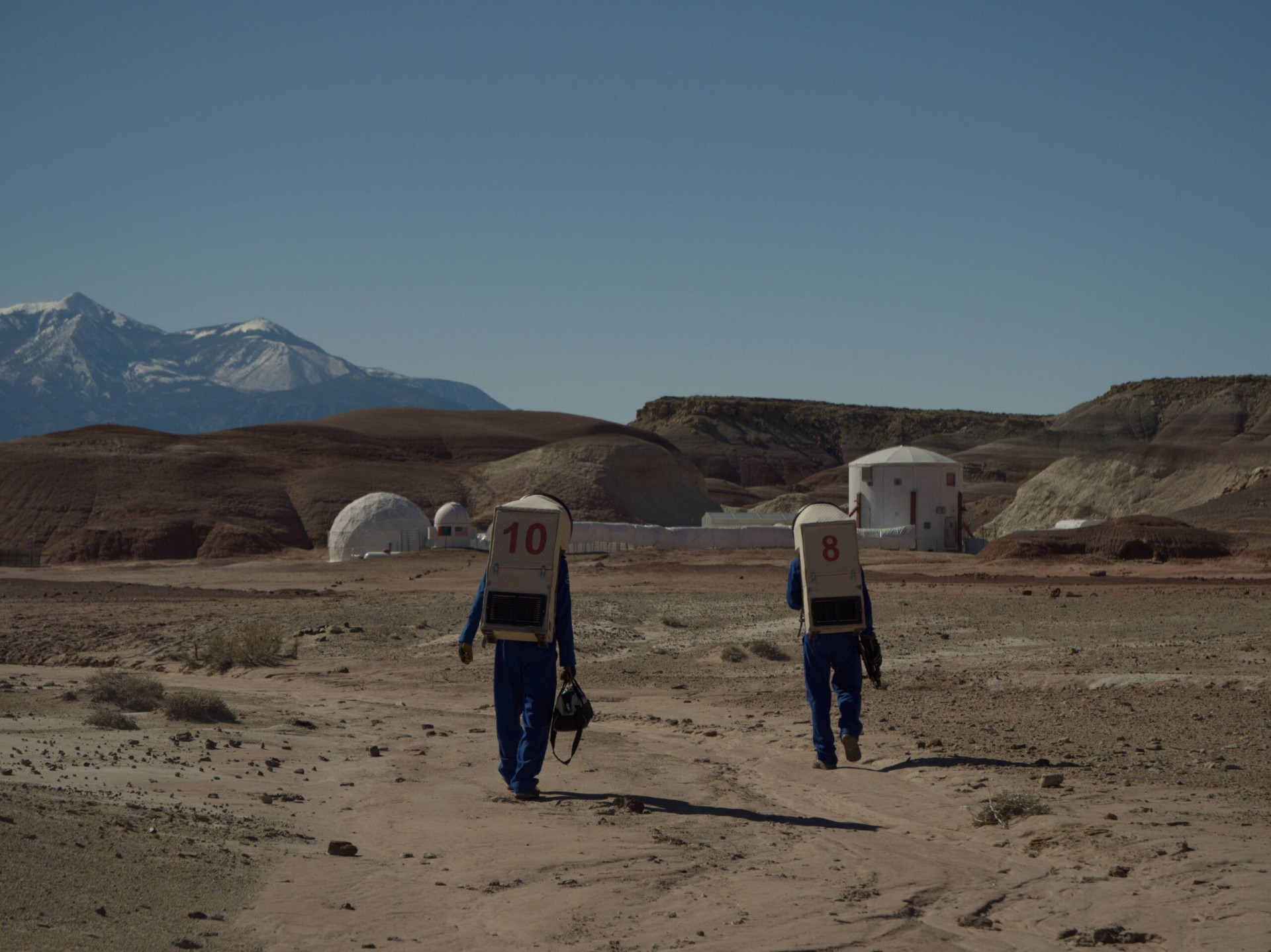 Researchers head toward the Mars Society research station located in Utah (courtesy of The Mars Society)